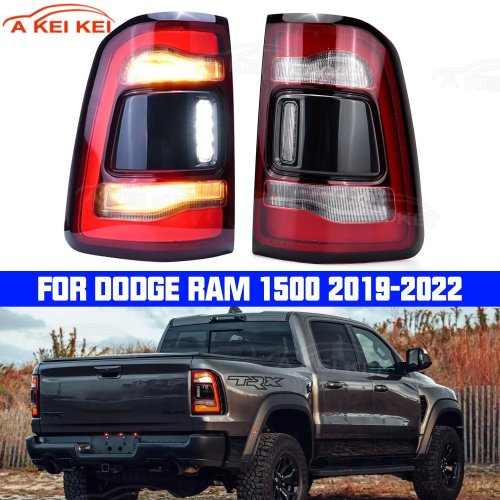 LEDテールランプ Dodge Ram 1500 2019-2022用（ブラインドスポットなし、ターンシグナル、ブレーキ、バックランプ付き）55112992AC 55112993AC