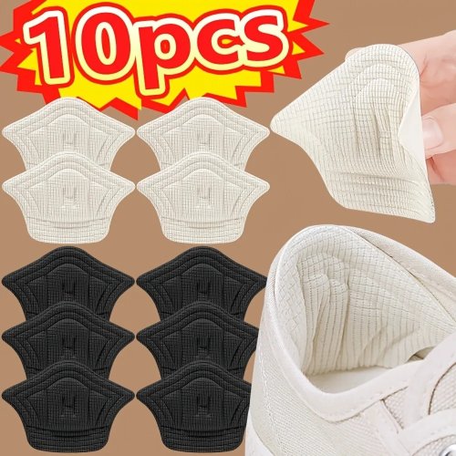 5 Pares/10 Peças Palmilhas Calcanhar para Sapatos Desportivos, Autoadesivas, Ajustáveis, Antidesgaste, Almofadas Amortecedoras