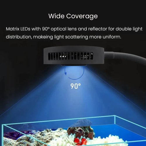 Spectra Aqua Knight V2 36W Vollspektrum Aquarium LED-Lampe mit Touch-Steuerung und integriertem Timer für Meerwasser-Riffbecken