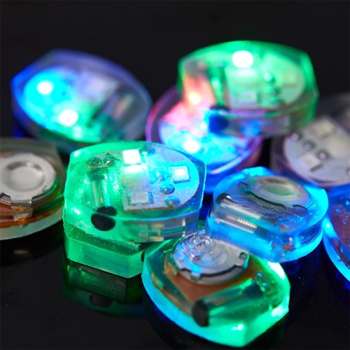 10 إضاءات LED متعددة الألوان للأحذية – زينة مشابك وامضة للأحذية ذات الثقوب والسليبر