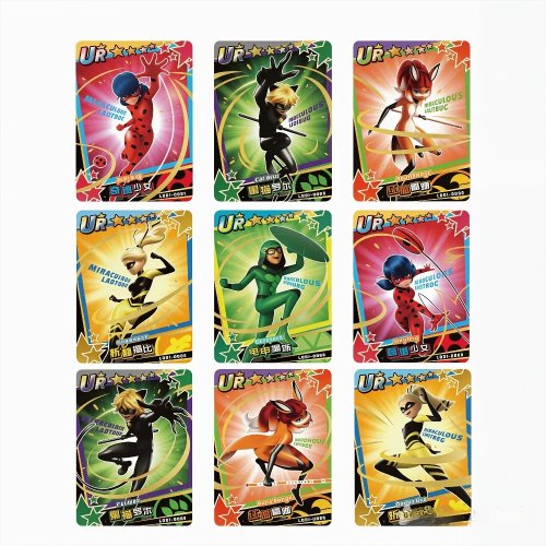Miraculous Ladybug Cat Noir Sparkling Miracle Premium Card Collectible Box - Anime Merch Surprise Birthday Gift for Fans