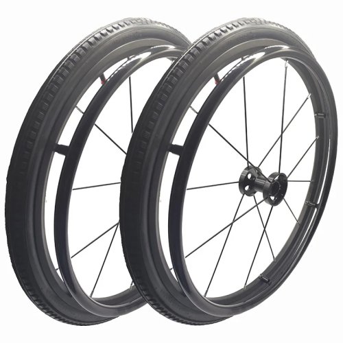 Par de ruedas traseras para silla de ruedas de 24 x 1 3/8 pulgadas, rin de aluminio de doble capa, liberación rápida, izquierda y derecha