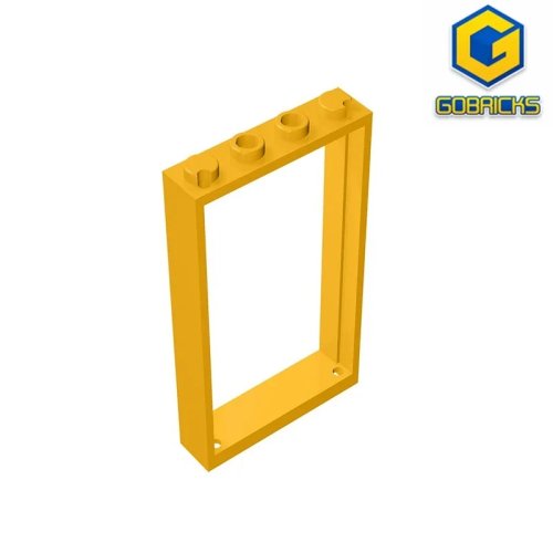 Gobricks GDS-874 Moldura de Porta 1x4x6 com 2 Furos, Compatível com LEGO 60596 30179, Blocos de Construção Educativos, DIY Técnico