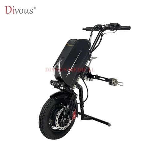 Handbike électrique 48V 8Ah 350W pour fauteuil roulant, attache tout-terrain, pneu de 2 pouces