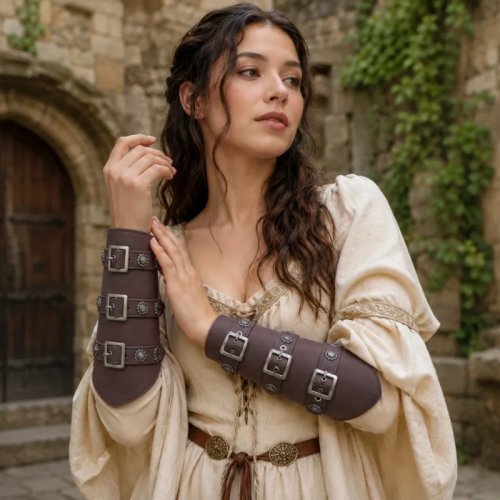 Muñequera de PU para LARP, brazalete divertido para recreación histórica, juegos de rol y fiestas de Halloween