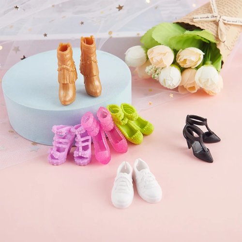5 paires de chaussures à talons pour poupée Monster Doll 29 cm - accessoires de poupée, jouet