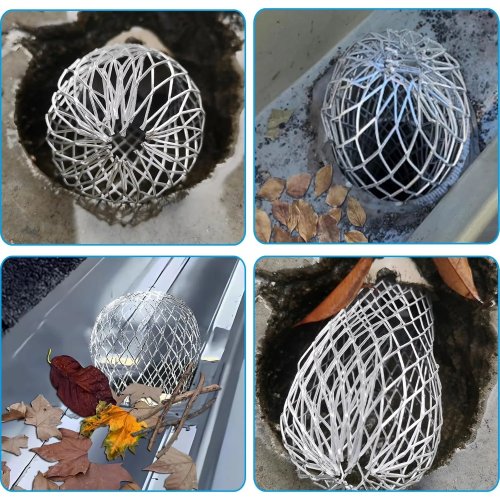 8pcs Set Filter Mesh Aluminium Pelindung Talang Air - Penjebak Daun Kotoran Lumpur, Penutup Pipa Saluran, Sistem Talang Anti Bocor