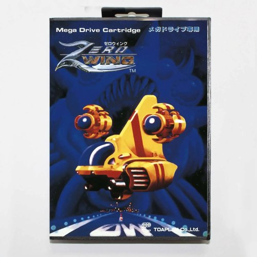 Cartucho de jogo Zerowing 16 bits com caixa JP para Sega Mega Drive/Genesis