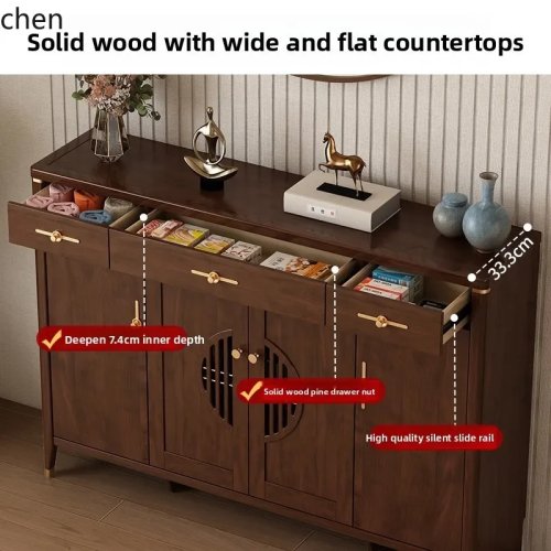 W5.19 New Chinese-Style Shoe Cabinet – Large-Capacity Entryway Storage Cabinet