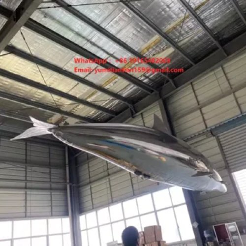 Commercial Grade PVC Reflective Dolphin Mirror Balloon – Remote Control Inflatable Flying Dolphin for Advertising