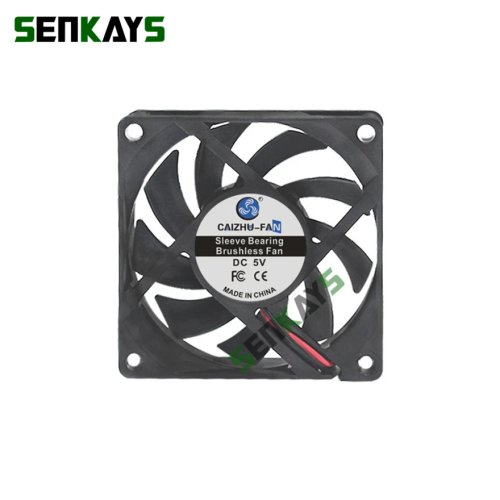 Ventilateur de refroidissement ultra-fin 70 mm DC 5 V/12 V/24 V à palier lisse, ventilateur CPU PC portable USB 2 broches 70x70x15 mm