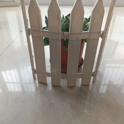 Cerca decorativa de plástico tipo estaca para jardim, relvado, canteiro, interior e exterior