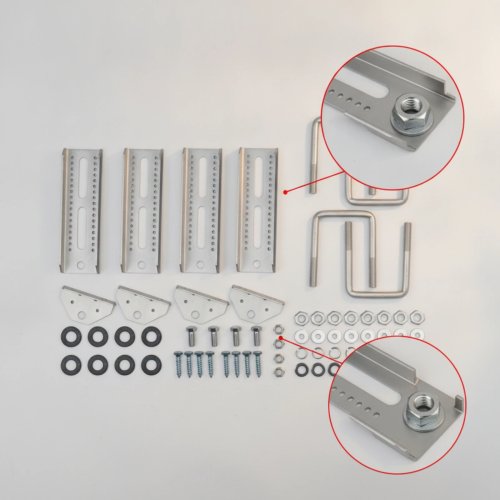 Kit staffe per rimorchio barca – Staffa trasversale per rimorchio marino, completo e resistente