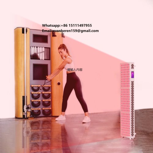 Sunglor Panel de Terapia de Luz Roja LED Infrarrojo Cercano 660nm 850nm con Pantalla Táctil LCD Inteligente y Base para Alivio de Cuerpo Completo