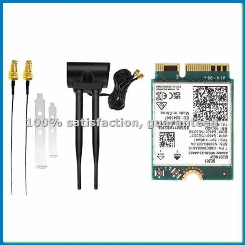 BE201 WiFi 7 Tri-Band Netwerkkaart 2,4G/5,8G/6G 8774Mbps BT5.4 M.2 CNViO3 AX211 voor Windows 10/11 64-bit