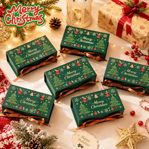 5-40 kerstcadeaudoosjes, lege verpakking voor snoep en chocolade, souvenirs voor oudejaarsfeest en thuisvieringen