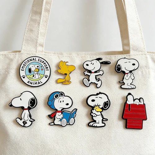 Ghim Cài Áo Tráng Men Snoopy, Huy Hiệu Hoạt Hình Dễ Thương Woodstock, Ghim Nhân Vật Chó Sưu Tầm cho Ba Lô, Áo Khoác, Quần Áo