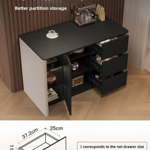 Quầy bar mini sang trọng cao cấp bằng đá nung kết, vách ngăn ban công, bàn bar thư giãn, đảo bếp kiểu Âu cho căn hộ