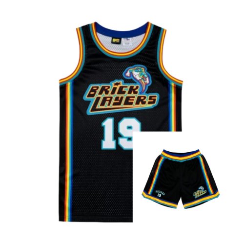 Ensemble Maillot et Short 1996 Aaliyah #19 Bricklayers MTV Rock N' Jock Homme Été Sport Décontracté Respirant Séchage Rapide