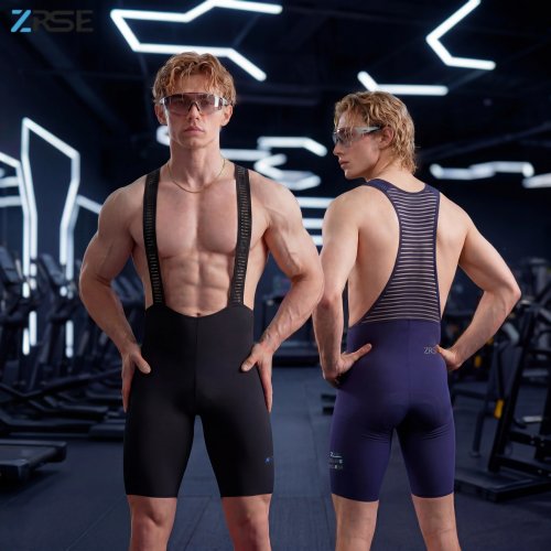 Ensemble Cuissard à Bretelles Homme pour Cyclisme - Short Sport Ajusté d'Été, Haute Élasticité, Respirable, Frais pour Vélo, Gym, Multisport
