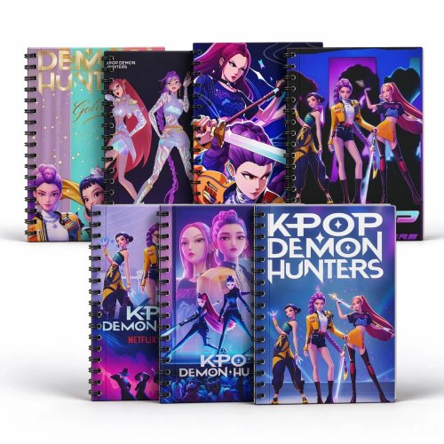Anime Girls Lumi Mila Zoi D Hunter Theme A6 Spiral Notebook, Aesthetic Coil Journal Lined Notepad, School Stationery Gift