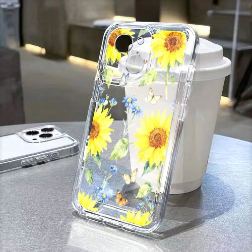 Sunflowers Butterflies Pattern Soft TPU Phone Case for Xiaomi Redmi Note 15 14 13 12 11 10 9 Pro Plus 4G 5G Soft Cover