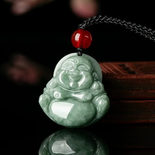 Pendentif jadéite birmane verte, pendentif jade naturel vintage pour collier, bijou cadeau femme et homme