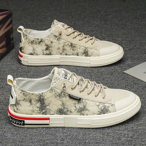 Men's Canvas Shoes Autumn Trend Versatile Casual Slip-On Sports Anti-Slip Soft Sole Old Beijing Cloth Shoes Breathable Low Top