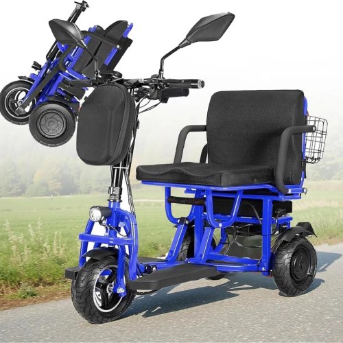 Bicicleta y triciclo eléctrico plegable ultraligero para adultos mayores - Scooter eléctrico compacto