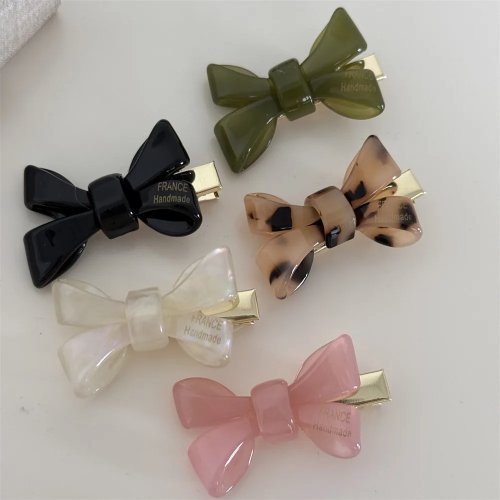 Trendy Korean Bow Hair Clip Elegant Hair Accessory for Women & Girls Duckbill Hair Clamp