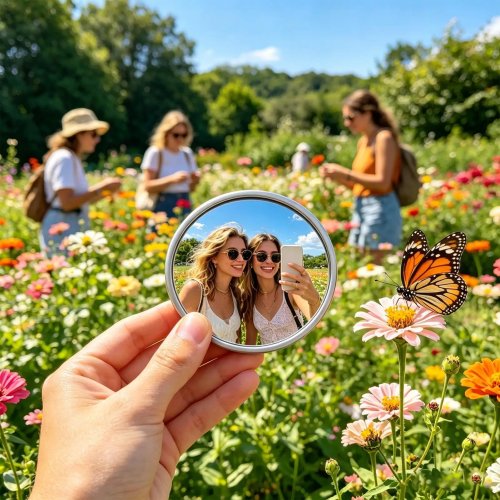 Lente gran angular mini para celular y cámara, aumento 1.5x, espejo curvo, vistas ultra nítidas para viajes y fotos