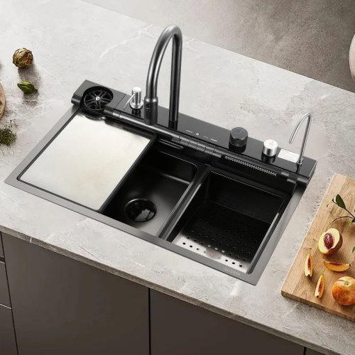 Lavello da cucina in acciaio inossidabile nuovo modello, display digitale a nido d'ape, ZY40SC