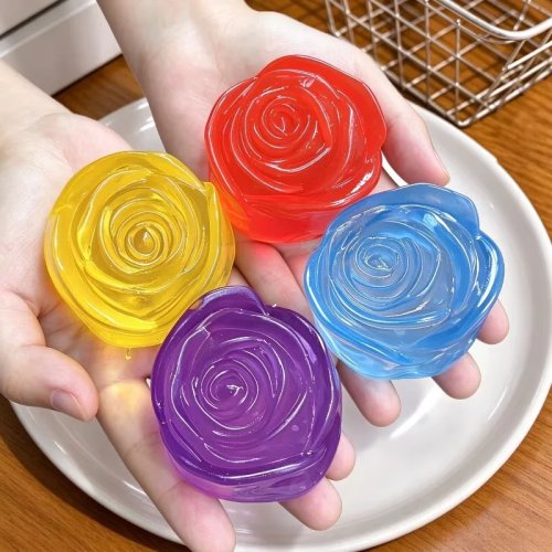 Rosenförmiger Squishy Stressball – Formbarer Fidget Sensory Ball für ASMR & Stressabbau, Valentinstag Geschenk für Frauen