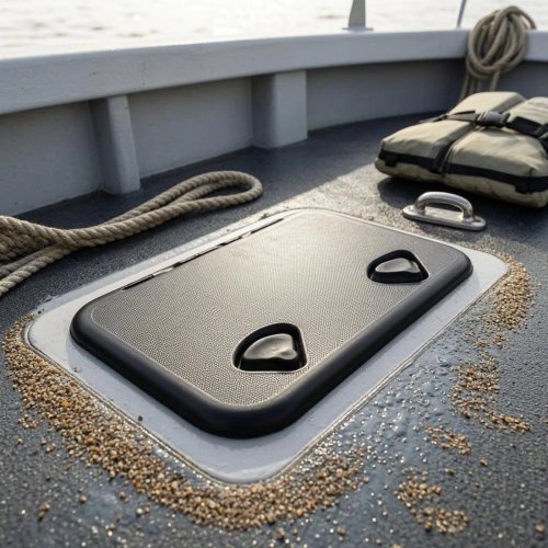 Marine Deck Hatch Cover – Slim-Profile Rectangular Hatch Lid with Rounded Corners