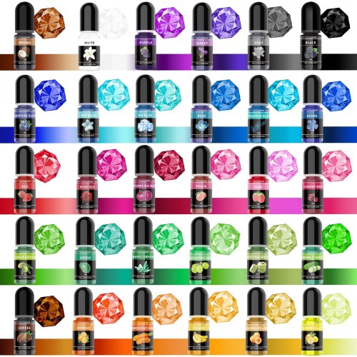 30 Warna 5ml Pewarna Resin Epoksi Cair Pigmen untuk UV Resin Lem AB DIY Cetakan Perhiasan