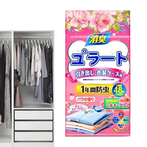 48 sachets parfumés pour tiroirs et placards, petits sachets senteur fraîche, désodorisant placard et commode