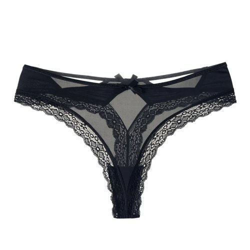 กางเกงใน G-String ผู้หญิงเซ็กซี่ ลูกไม้โปร่งใส ทอง บิกินี่ ชุดชั้นใน