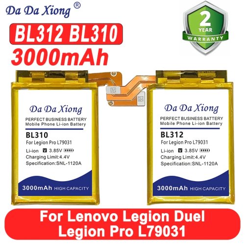 Nuova Batteria per Lenovo Legion Duel/Pro L79031 BL310 BL312 - Batteria per Cellulare 3000mAh