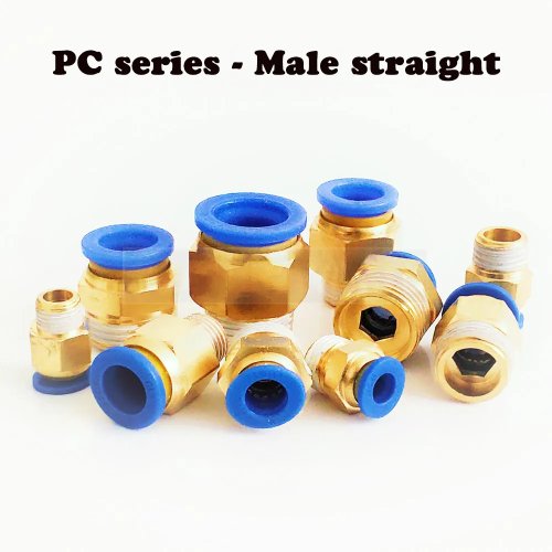 Conectores neumáticos PU para manguera de aire/agua, conector rápido de plástico recto push-in 4mm 6mm 8mm 10mm 12mm
