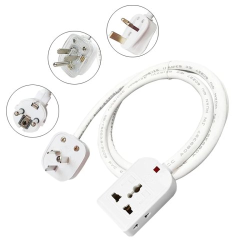 Ổ cắm điện vạn năng 7 lỗ với phích cắm CN/EU/AU, dây nối dài 0,5–20 m