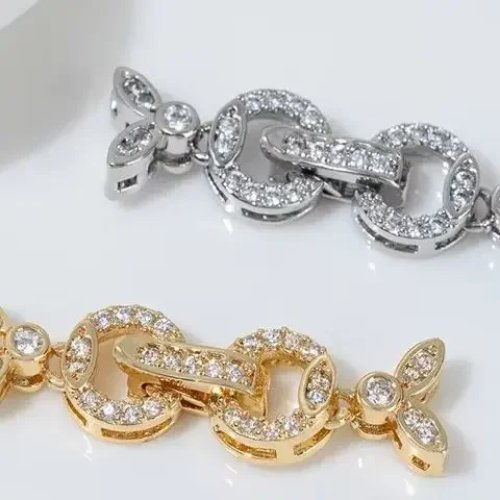 K431 14K Gold-Plated Multi-Row Pearl Necklace with End Clasps & Figure-8 Beaded DIY Bracelet Accessories