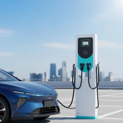 Estación de carga DC inteligente para autos eléctricos 120-160 kW comercial para estacionamiento de supermercado – directo de fábrica