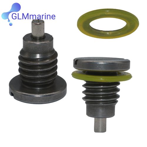 Jeu de 2 bouchons de vidange magnétiques avec joints 10-14834A1 pour Mercury Marine hors-bord 18-300 ch 22-67892