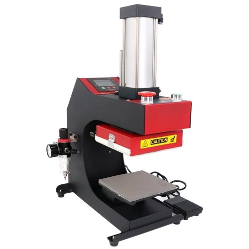 15×15cm Pneumatic Heat Press Machine, Semi-Automatic Single-Station for Logo & Image Art RS-P150III