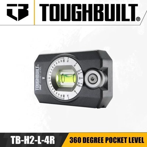 Niveau à bulle magnétique de poche TOUGHBUILT TB-H2-L-4R 360° – Accessoire d'outillage