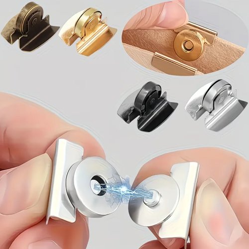 5 คู่ตัวล็อคแม่เหล็กสำหรับกระเป๋า - กระดุมกดโลหะสำหรับงาน DIY