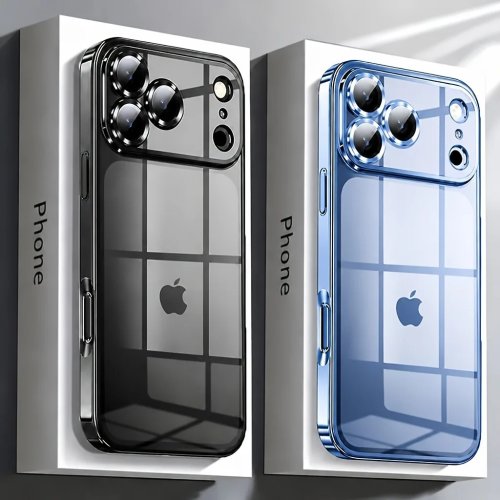 Funda de Silicona Transparente de Lujo para iPhone 17 16 15 14 18 Pro Max, Carcasa Antichoque Suave Transparente