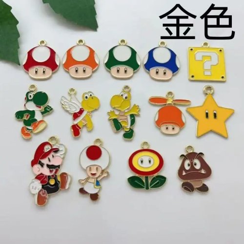 10 Buah Liontin Enamel Kartun Lucu untuk DIY Perhiasan Anting Gelang Aksesoris Handmade