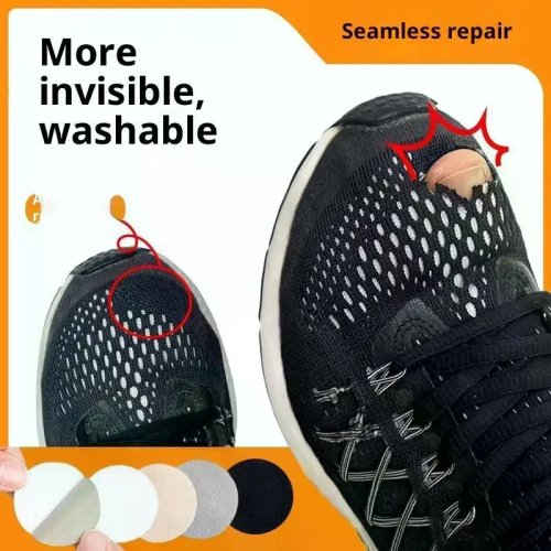 Parches autoadhesivos para reparación de agujeros en zapatos, sin pegamento, resistentes al lavado, para tenis de malla, deportivos y casuales