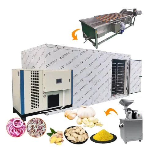 Máy sấy thực phẩm công nghiệp cho dây chuyền sản xuất sấy hành, tỏi, gừng, rau củ và trái cây